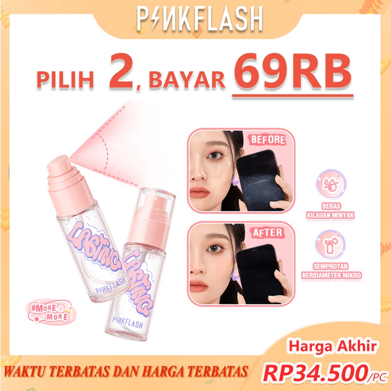 PINKFLASH #More&amp;MoreOil-control Matte Setting Spray Shine-free Hydrating Extend makeup wear Soothing Calming Non-sticky