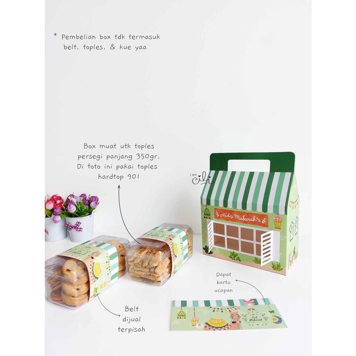 

( Box Haniya ) Kotak Kue Idul Fitri Lebaran Toples Tabung 600 / 800 027