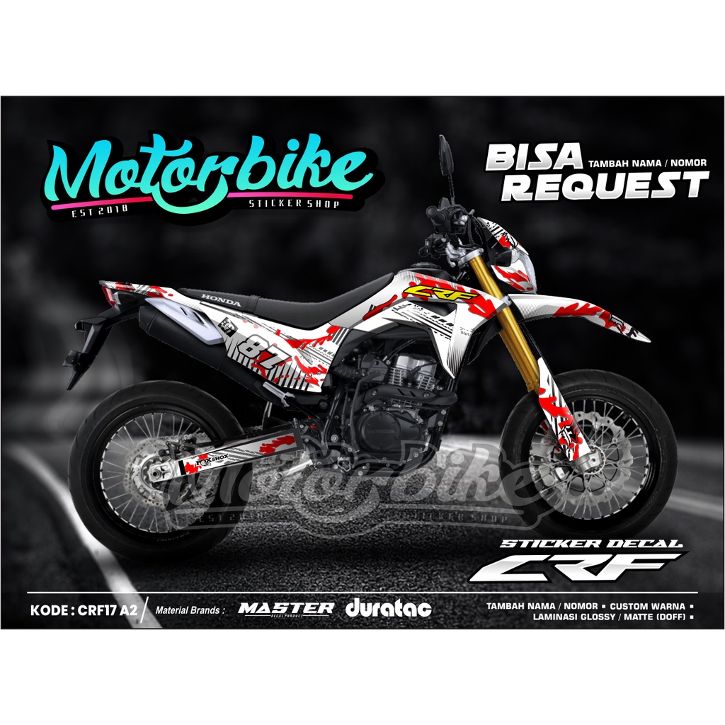 Sticker Decal Motor Honda CRF 150L - Decal Honda CRF 150 L Fullbody