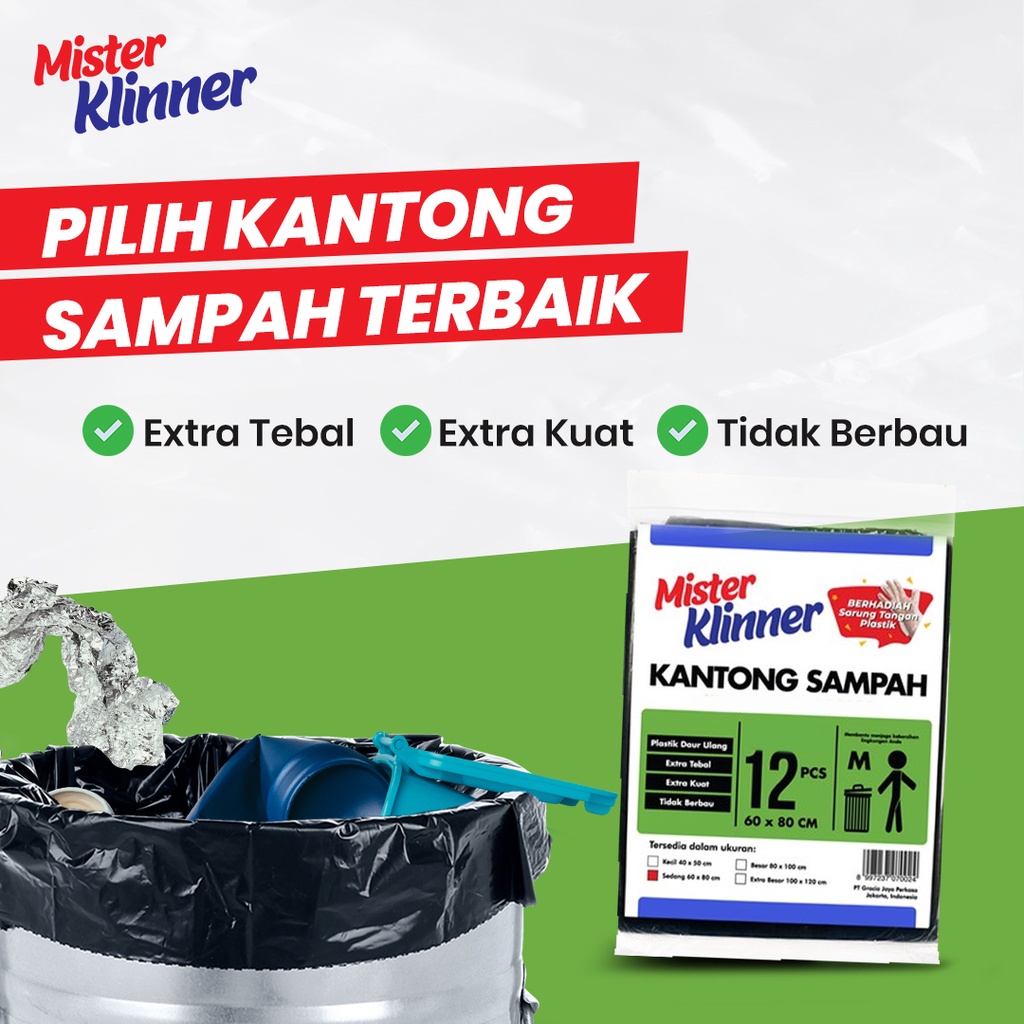 Kantong Sampah* Mister Klinner* Plastik Sedang* Kantong Serbaguna