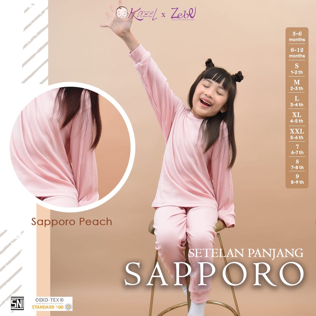 Kazel x Zebe Sapporo Edition Setelan Panjang Celana Panjang Anak (1 Tahun - 9 Tahun)