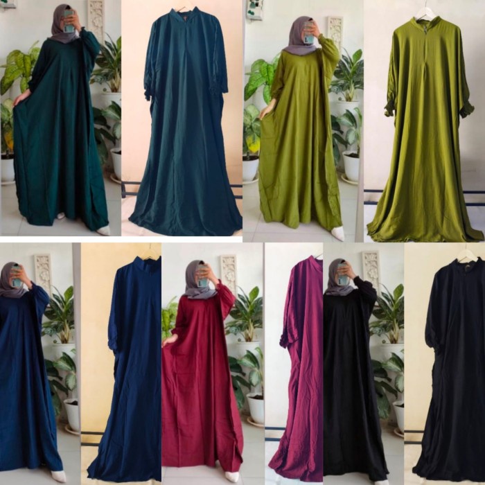 Kaftan Kaftan POLOS Jumbo, Termurah ORI batik mula(U7F6) Gamis Kaftan Mewah Gamis Kaftan Remaja REAL