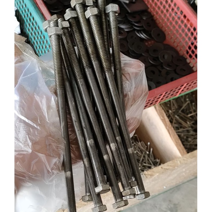 BAUT BALOK/KAYU 3/8"x8 KUNCI 14.