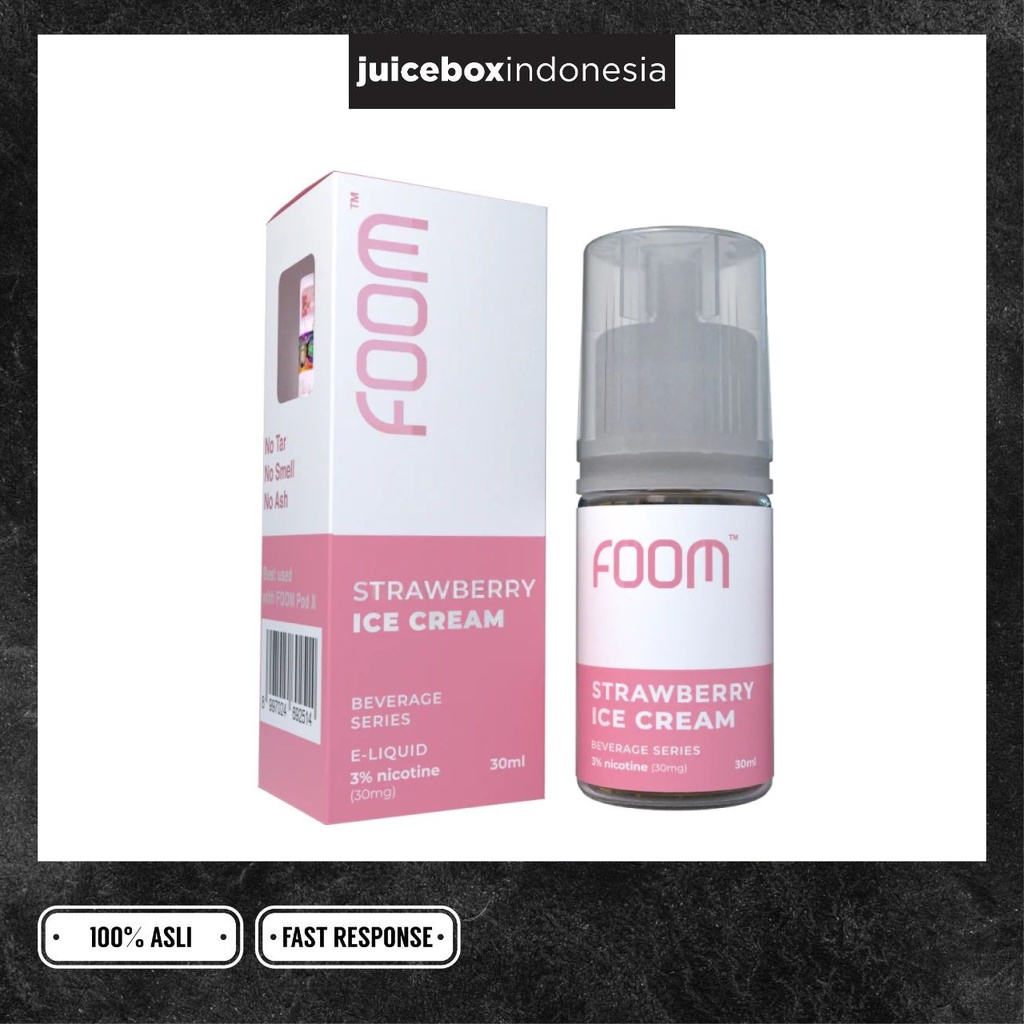 Jual Foom Strawberry Ice Cream Salt Nic Ml Authentic By Foom Lab