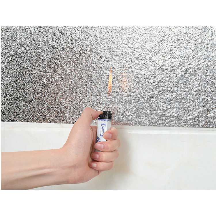 (BISA COD) FTIHSHP AWOO Wallpaper Aluminium Foil Anti Minyak Waterproof 100x60 cm - YK-292