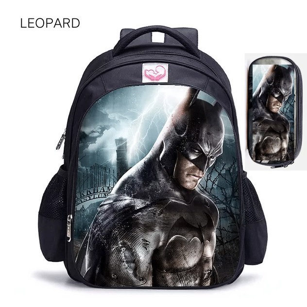 Tas Ransel Anak Sekolah Laki-laki PAUD TK SD Motif Batman Printing