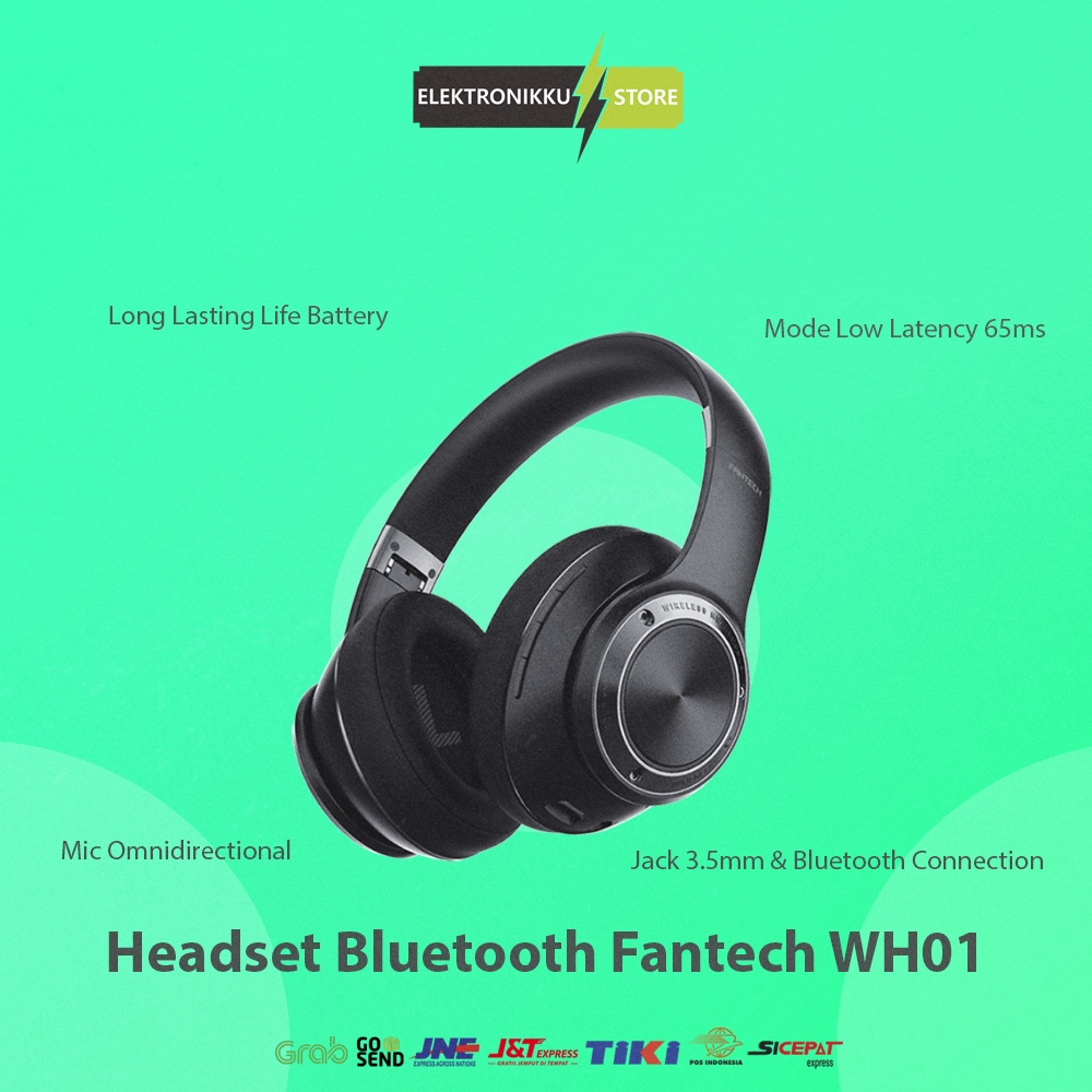 Headset Fantech WH01 Bluetooth Gaming Headphone Komputer PC Laptop HP