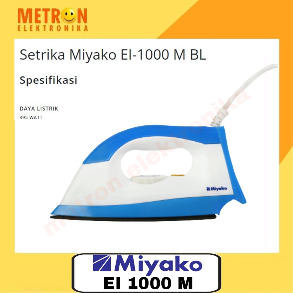 MIYAKO EI-1000 M SETRIKA / GOSOKAN / ELECTRIC IRON
