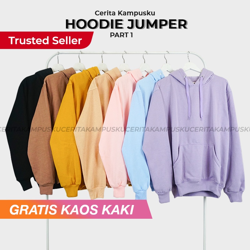 HOODIE OVERSIZE Over Size Hodie Polos Pria Wanita Cerita Kampusku JUMPER