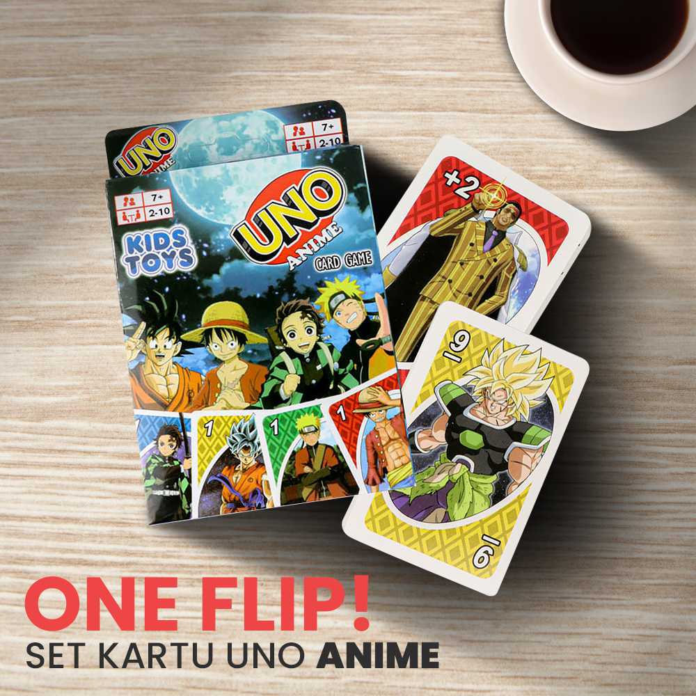ONE FLIP Set Kartu Uno Anime Theme Card Game - OF9