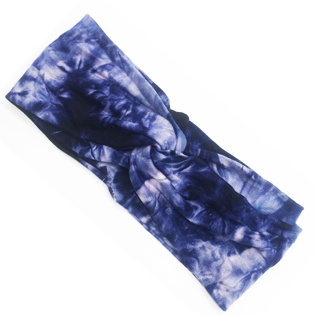 Bandana Hairband Pita Rambut  Eropa Dan Amerika Baru Bohemian Elastis Olahraga Ikat Kepala Wanita Tie-dye Cross Ikat Kepala Yoga Bertepi Lebar Sorban Bulang