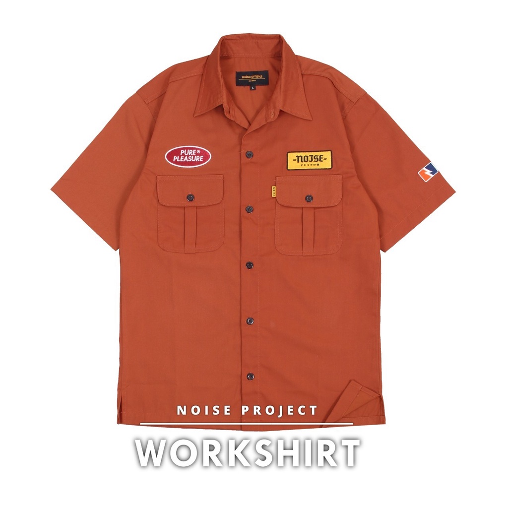 Workshirt - Workshirt Noise Project - Kemeja Workshirt - Kemeja pria - Kemeja Pendek - Kemeja Bordir