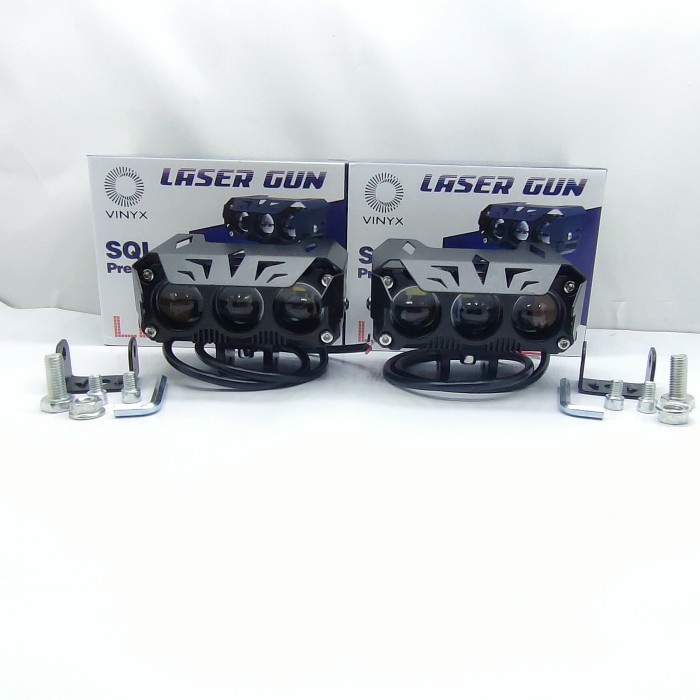 LAMPU SOROT TEMBAK LASER FOGHLAMP SQL 3 MATA SUPERBRIGHT HI LOW