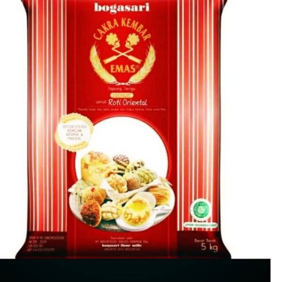

✤ TEPUNG CAKRA KEMBAR EMAS BOGASARI UNTUK ROTI ORIENTAL 5 KG ☈