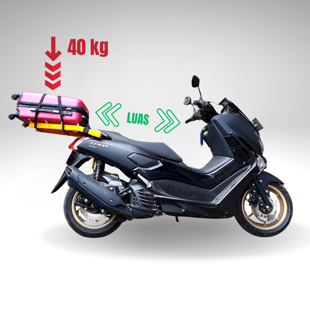 Gendongan Mudik - Besi Behel Belakang - Backrack - Besi Pegangan Motor - Backrest - Bracket Belakang - Sambungan Behel Belakang - Rak Antar Barang - Behel Universal