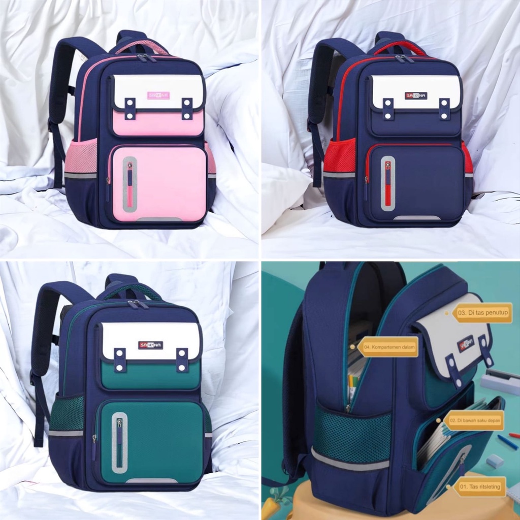 SMARTGIRL NEW TAS RANSEL ANAK SEKOLAH IMPORT CEWEK COWOK SD 00540-00542