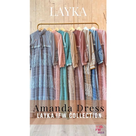 AMANDA DRESS BY LAYKA/LAYKA DRESS/GAMIS PREMIUM/GAMIS OUTER/GAMIS RENDA/GAMIS ROMPI BROKAT