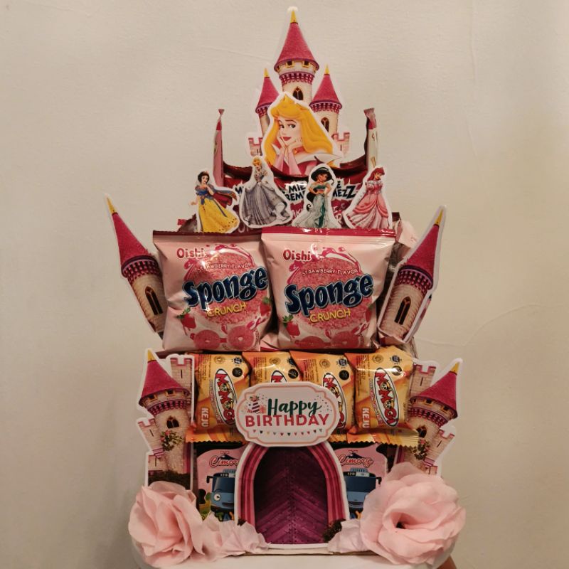 snack tower ulang tahun murah / bingkisan ulang tahun / hadiah ulang tahun anak / snack tower karakt