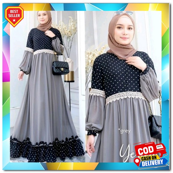 Gamis Remaja Model Terbaru Kondangan Emerald Jumbo Maxy Import Lengan Panjang Dress Gsmis Mewah Prem