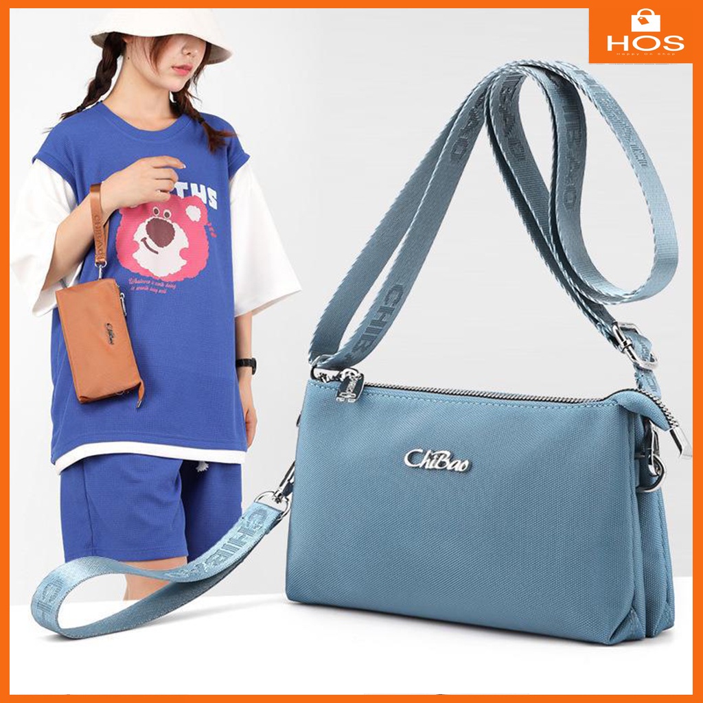 happyonshop-Tas selempang CHIBAO 0512 selempang wanita import original nilon waterproof