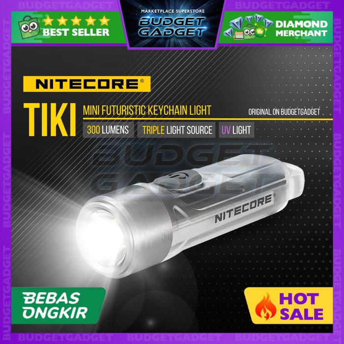 Terlaris Original Nitecore Tiki Mini Senter Osram P8 Led 300 Lumens