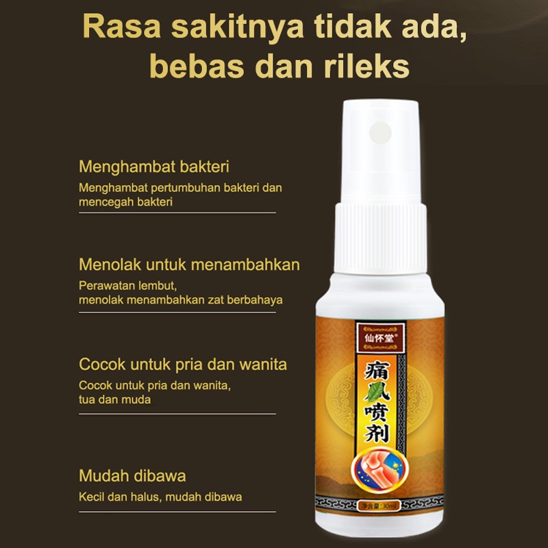 Obat Asam urat Rematik Radang Sendi Herbal 30ml Semprotan Rematik Pereda Nyeri Pada Sendi Pereda Nyeri Bunion Pengobatan Yang Efektif REMATIK ASAM URAT NYERI OTOT