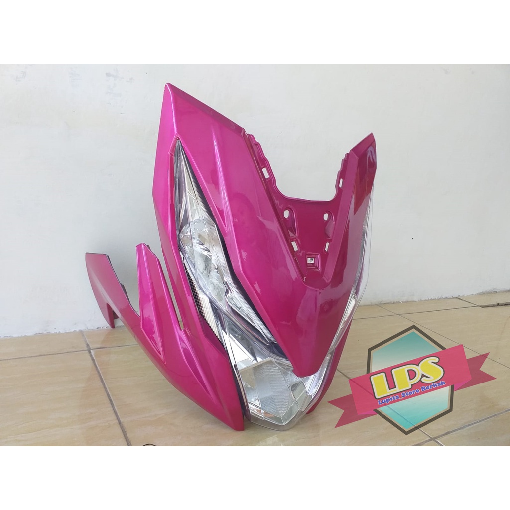 Tameng Body Depan + Reflektor dan SEN Lampu Depan Beat New ESP 2016-2019 / BEAT ECO / BEAT STREET Warna Pink Termurah