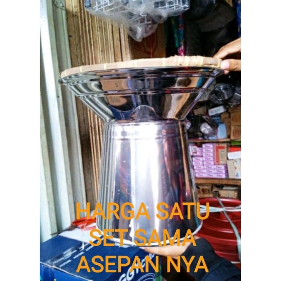 PROMO DANGDANG STAINLESS BESAR/SEENG STAINLESS JUMBO/DANGDANG HARGA SATU SET SAMA ASEPAN NYA