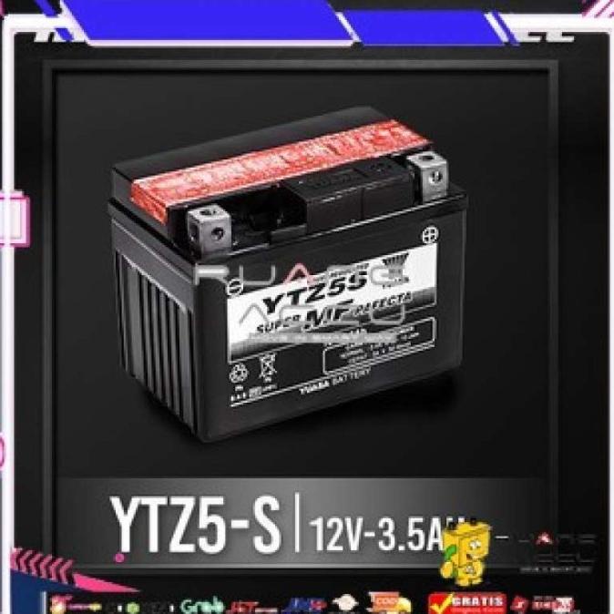 Accu/Aki Motor Kering Yuasa Ytz5S Untuk Motor Beat, Scoopy, Vixion Debezzz