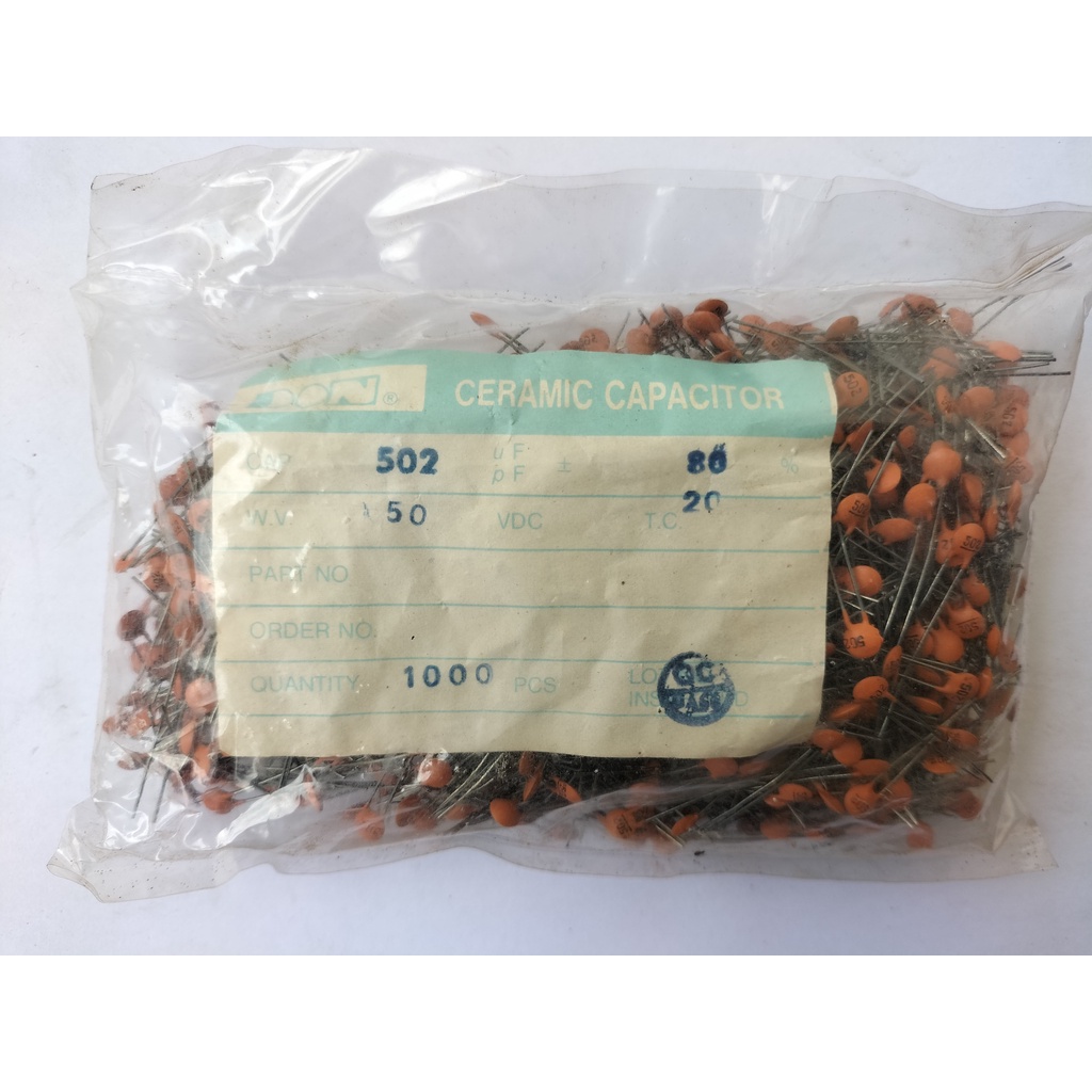 Ceramic Capasitor 502 5N 50V Kapasitor Keramik 502 5N 50V Per 10pcs