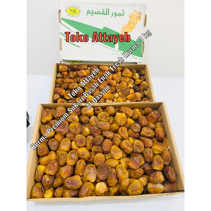 

Kurma Premium Sukari Basah Enak Fresh Kurma Ruthob 3 kg Al Qassim