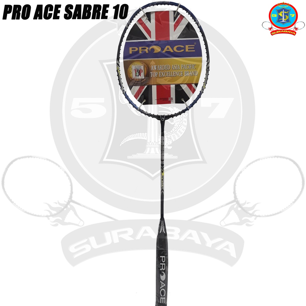 Raket Badminton Pro Ace Sabre 10 Original Bonus Komplit