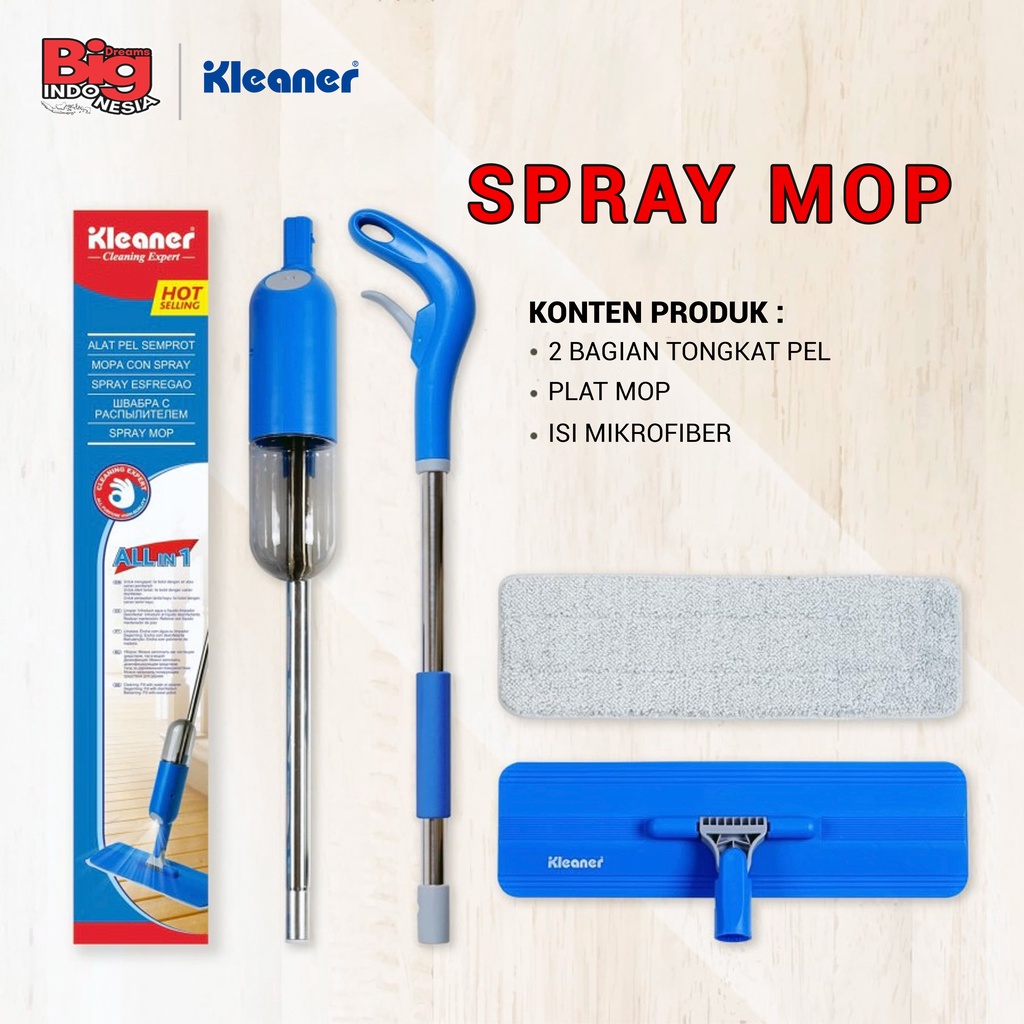 Alat Pel Semprot Kain Microfiber 2 In 1 Spray Mop Pembersih Lantai Kleaner GSA014