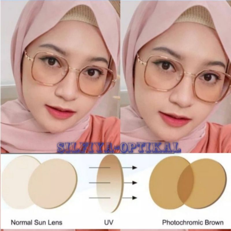 Kacamata Paket Lensa Photobrown ✓ Kacamata Wanita ✓ Kacamata 2109