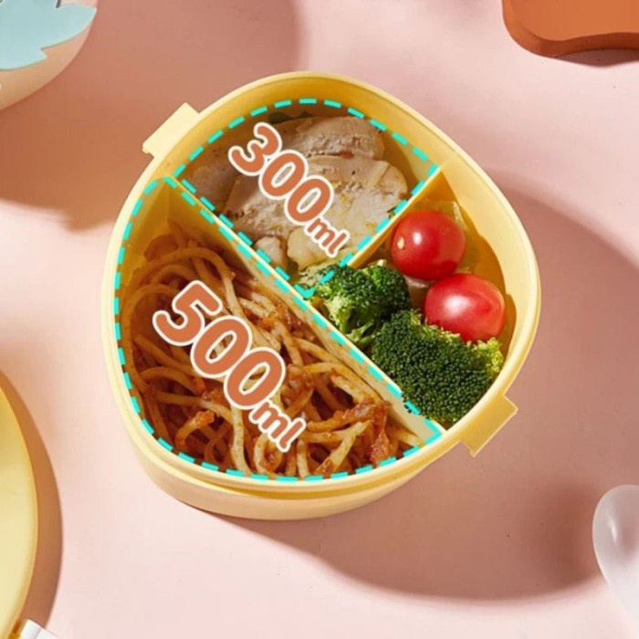 Tempat Makan Anak Lucu Model Buah / Lunch Box Aesthetic 3 Sekat