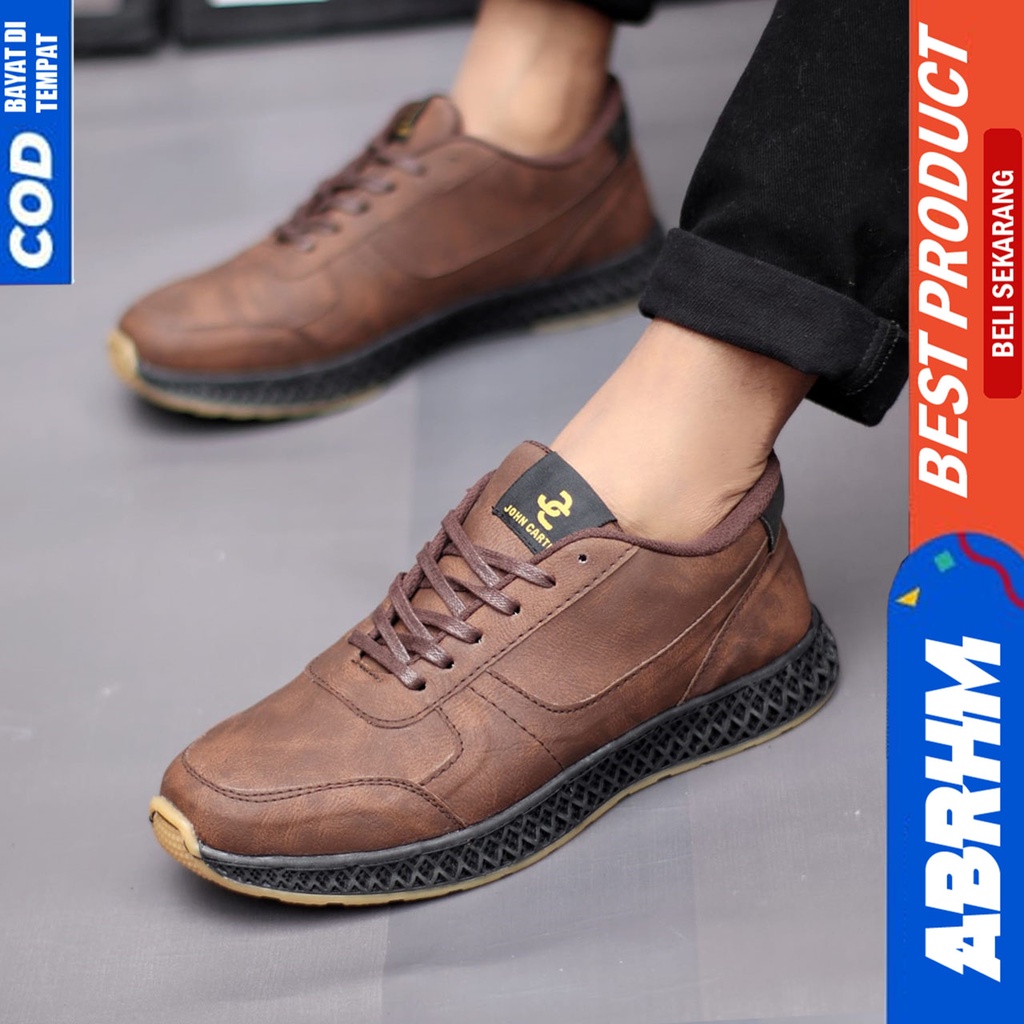 Sepatu Sneakers Pria Casual  Kerja Kuliah Abraham JIMR