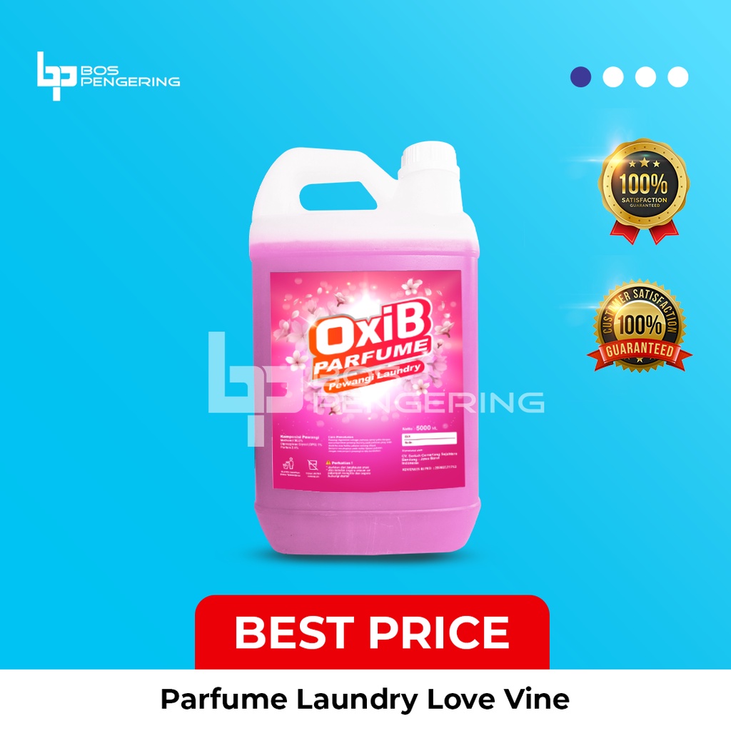 Pewangi Pakaian Laundry - OxiB Parfum Aroma Love Vine 5 Liter Fresh Tahan Lama