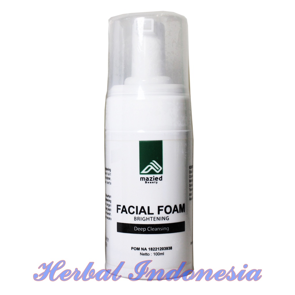 MAZIED - FACIAL FOAM BRIGHTENING DEEP CLEANSING 100ML - SABUN PEMBERSIH MUKA - PENCERAH