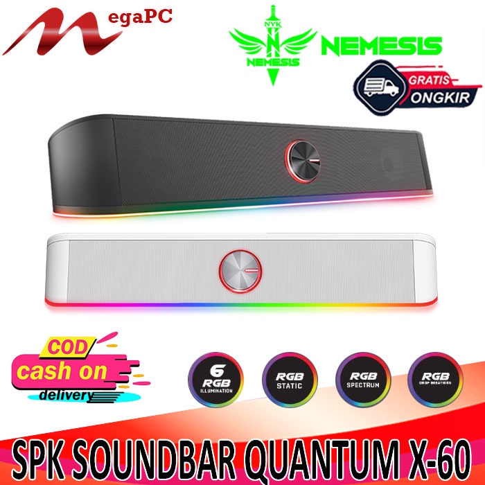 NYK Quantum X60 / X-60 RGB Soundbar Gaming Speaker