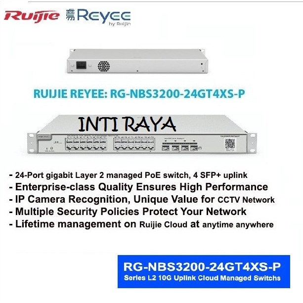 RUIJIE RG-NBS3200-24GT4XS-P NBS3200 L2 10G Uplink Cloud Managed Switch