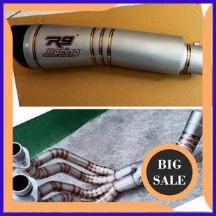 Knalpot R9 H2 Titanium SB Leher Cabang 4 Full System Kawasaki ER6 ER6N ER6F - Versys 650 1M4R23 perk
