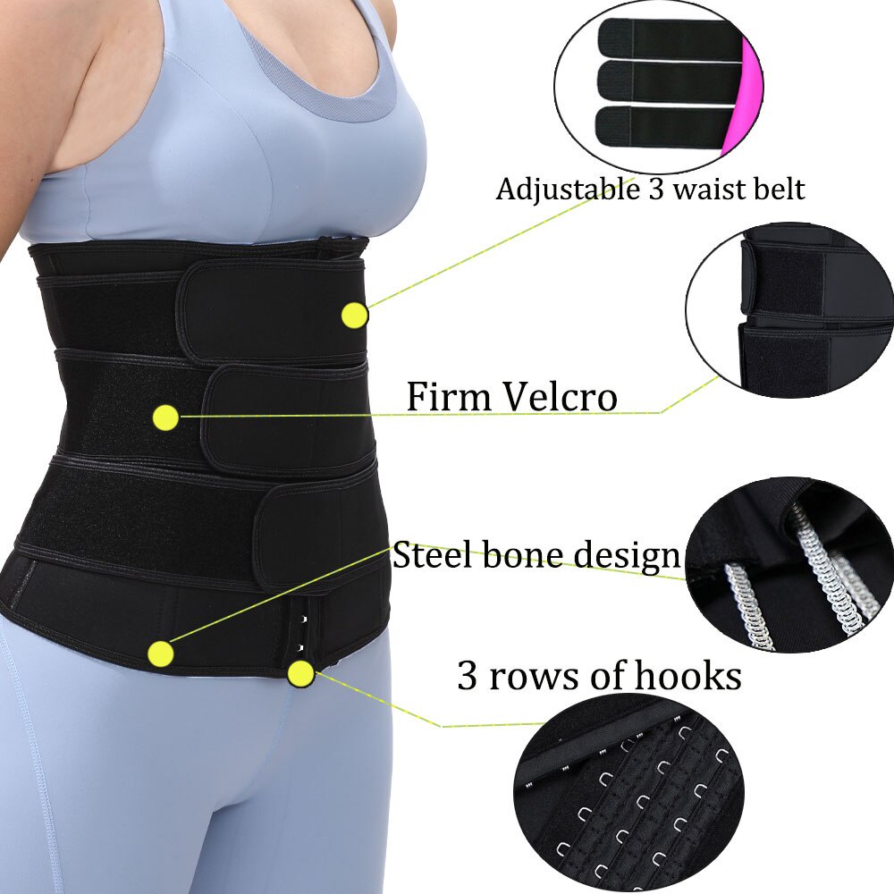 Korset Triple Strap Pengait Stagen Pelangsing Waist Body Trainer