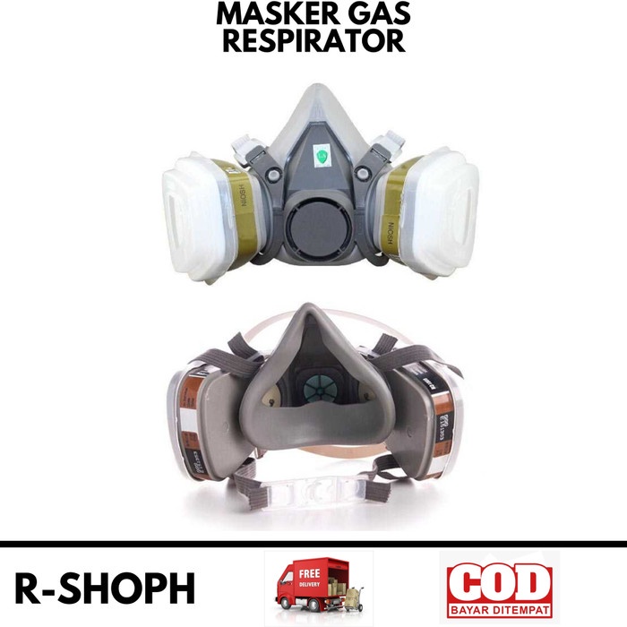 Terlaris Masker Gas Respirator Untuk Asap Debu Pabrik Kimia Grafiti Painter