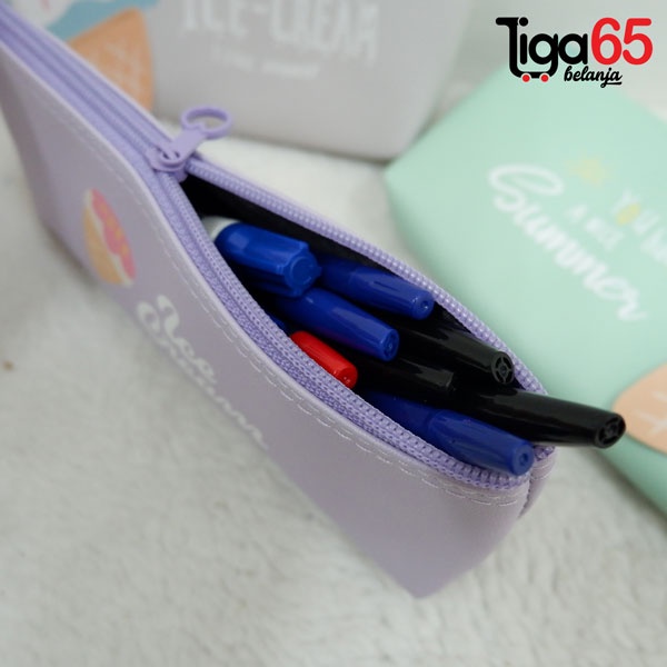 365 Tempat Pulpen Pensil / Kotak Pensil / Pencil Bag 223-023 Ice Cream