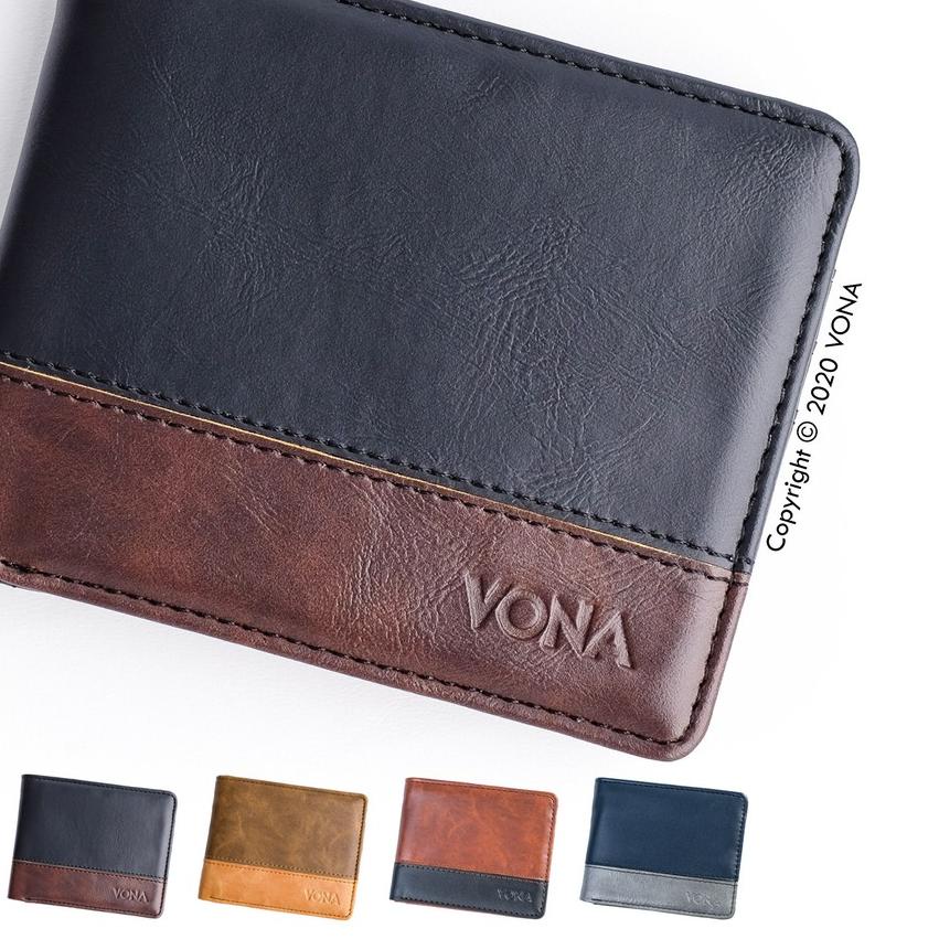 ➲ VONA Dompet Kartu Asli Pria Kulit PU - TANK ❁