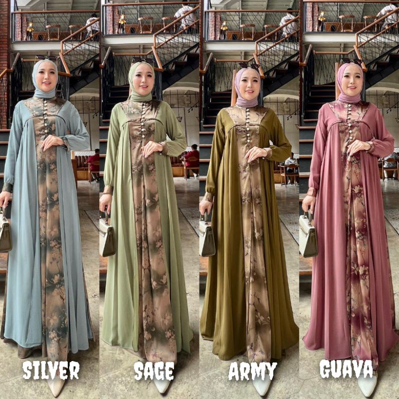 (PREMIUM) HURIYYA 2 ORI GLZ | Armani brown + Ceruty babydoll