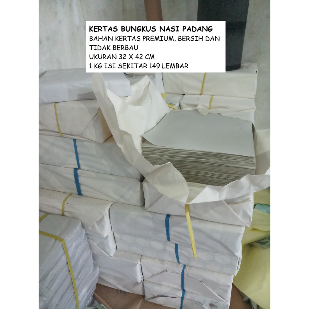 Kertas Bungkus Nasi Padang 1Kg Uk 32 x 42cm/Kertas Bungkus Makanan/Koran/Kertas Nasi Murah Meriah