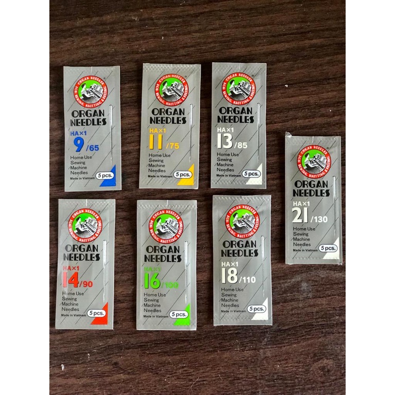Jarum ORGAN HAx1 Mesin Jahit Portable / klasik Isi 5pcs Jarum HA X 1 Organ Needles mesin hitam jadul