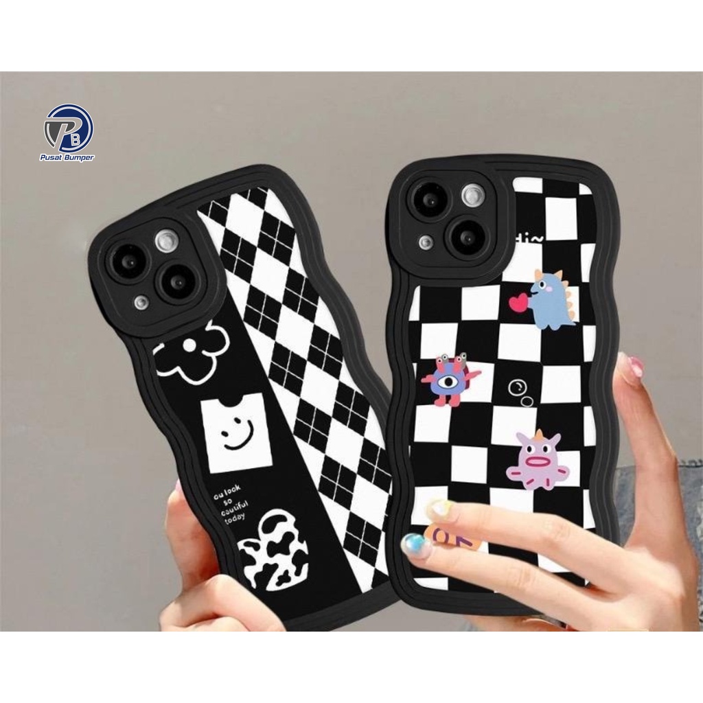 Evi_Drphone Ss804 Softcase Tpu Diamond Grid For Oppo A3S A1K A5S A7 A11K A12 A15 A15S A16 A16S A17