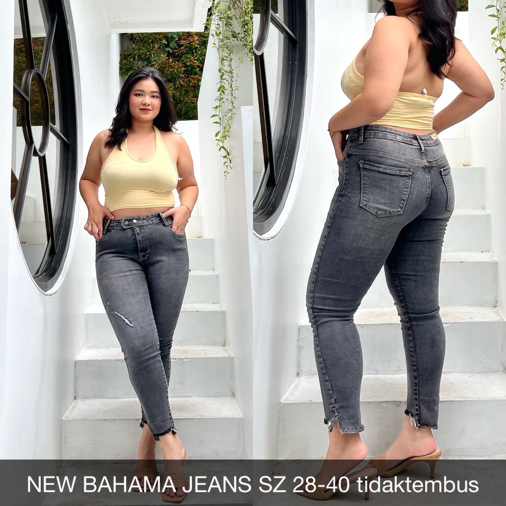 CELANA JEANS WANITA UKURAN NORMAL &amp; JUMBO  BAHAMA SKIN -SYSCLOTHIER